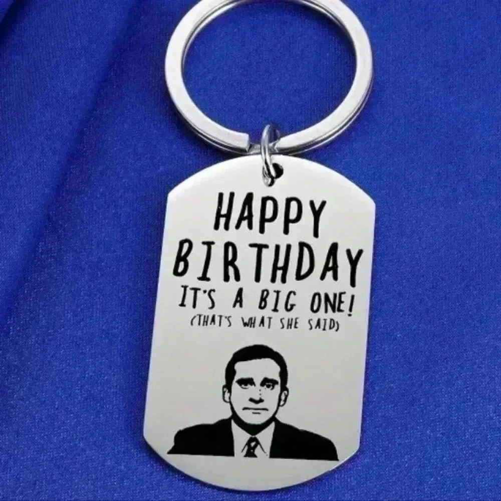Tv show office michael funny joke Keychain